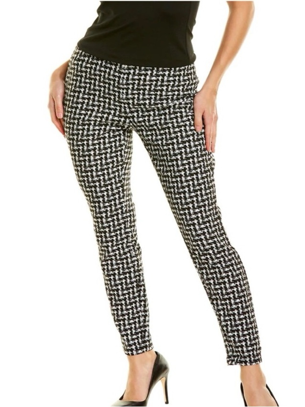 Nanette Lepore Slim Fit Houndstooth Pants